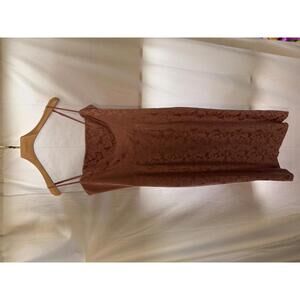 House of CB Pink Floral Jacquard Midi Dress with Adjustable Straps